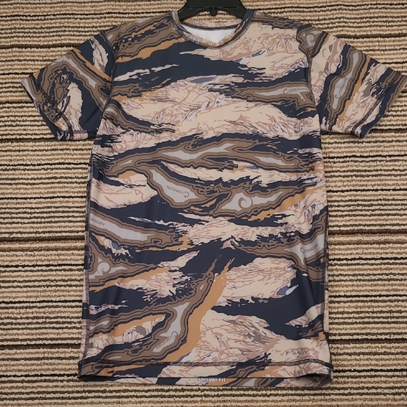 ORIGIN Maine Compression Desert Camo Comfort‎ Fit Mens Sz L Short Sleeve T Shirt - Picture 1 of 8